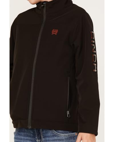 Cinch Boys' Logo Bonded Softshell Jacket Brown Medium US3