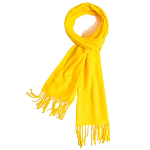 AUSEKALY Scarf For Men Women Neck Scarf Plaid Winter Scarf Fall Softest Classic Warm Bright Yellow2