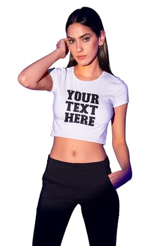Custom Crop Top - Custom Baby Tee - Fitted Crop Top - Gift For Her - Retro - Graphic Stylish Outfit - Y2K Outfit - Summer Gifts - UTH - Under The Hut (M, Black)4