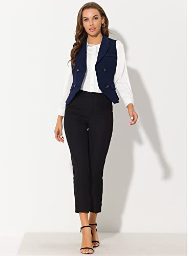 Chaleco de traje para mujer sastrera chaleco vestir elegante solapa 2