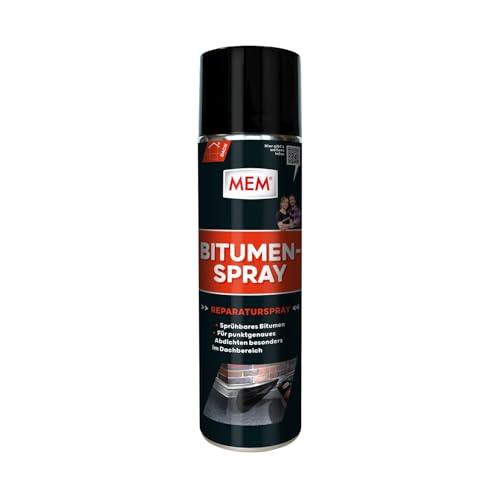 MEM Bitumen-Spray Zur Abdichtung und für kleinere Reparaturen Für verschiedene Untergründe Schnelltrocknend Schwarz 500 ml