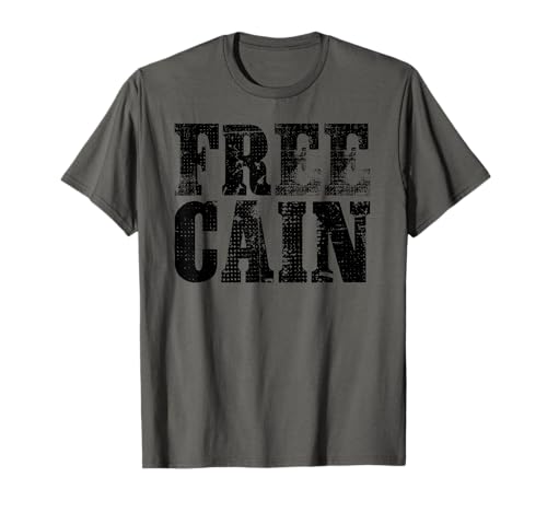 Free Cain MMA Vintage Distessed Wrestling T-Shirt