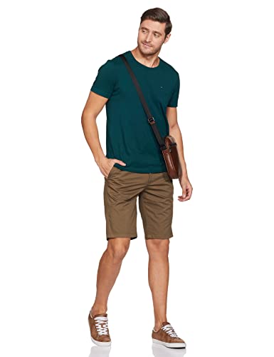 Image of Spykar Mens Cotton Olive Solid Trousers