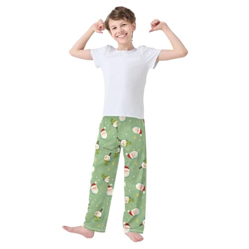 Boys' Pants Christmas Snowman Santa Claus Long Bottoms Jogger Pants Elastic Waist Trousers with Pockets S-XL2
