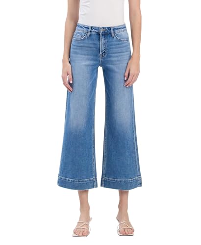 Flying Monkey High Rise Crop Wide Leg Jeans F5911