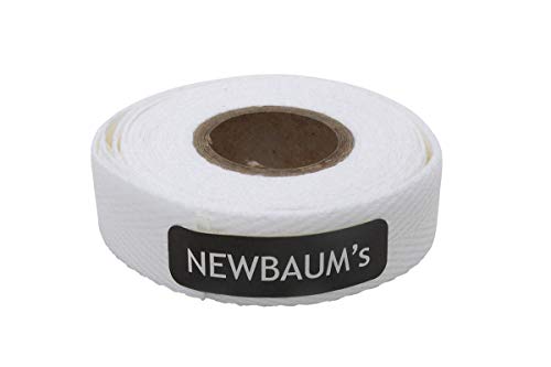 Newbaumâ€™s Cloth Bike Handlebar Tape (White), 10 ft Roll Bike Bar Grip Tape (0.75â€ Wide), Cotton Bar Tape Road Bike, Adhesive Back Bike Tape for Handlebars â€“ White Grip Tape (22 Colors)