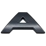 TAC 匠 ABC エンブレム メッキ アルファベット 文字 数字 車 メタル 飾り ステッカー シール AE01 (A, マットブラック)