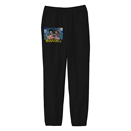 Bioworld My Hero Academia Ochaco Deku Youth Black Drawstring Sweats