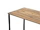 Contemporary and Practical Study Desk, Atlantic Pine, Black, 240 x 74 x 60 | 100% Melamine Coated Particle Board| Perfect for Modern Home Office & Study Spaces, Elegant and Functional Design
