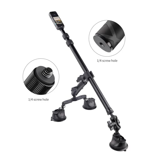 Support de caméra de toit automatique anti-vibration avec 3 ventouses de sécurité