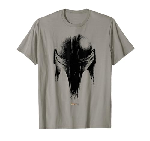 T-shirt Star Wars The Mandalorian avec motif Dark Helmet en croquis noir pour homme