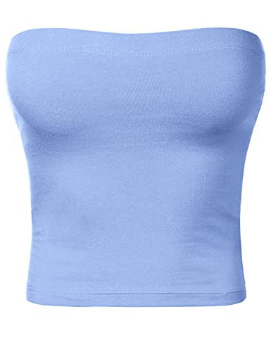 Image of Women's Shapewear Tube Tops Strapless Ruched Built-in Shelf Bra Casual