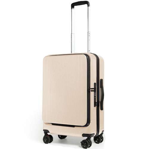 [プロエボ] スーツケース キャリーケース キャリーバッグ フロントオープン 無料受託サイズ Mサイズ TSAダイヤル 着脱式 サスペンション ストッパー ダブルキャスター 10021A 3～5泊 4.3kg 51L 3辺128cm エンボスウォームグレーのサムネイル