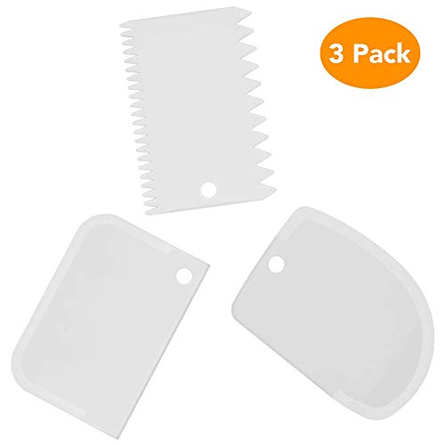 Dough Bowl Scraper Kit Multipurpose Curved Flat Edge Flexible Dough Scrapers Spatula Home