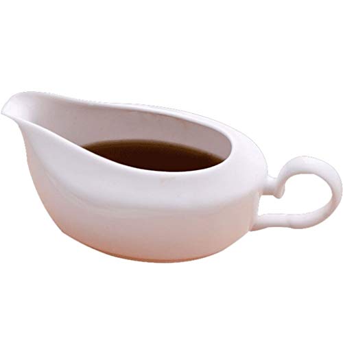 Saucer Sauce Boat with Tapered Spout Porcelain Gravy Boat Dinnerware Porcelain Easy Pour Gravy Sauce Boat Sauce Boat Gravy Boat Dish