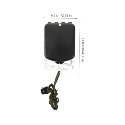 Brújula multifuncional portátil con regla y espejo para exteriores miniatura 2