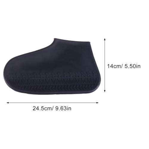 Cubrecalzados de silicona SUPVOX para lluvia, 2 unidades, antideslizantes, para mujer, color negro miniatura 2
