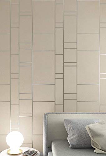 marburg Tapete Grau Gold glänzende Goldene Linien Vliestapete für Wohnzimmer oder Schlafzimmer Made in Germany 10,05 x 0,53m Neu 31748 – Ansicht 3