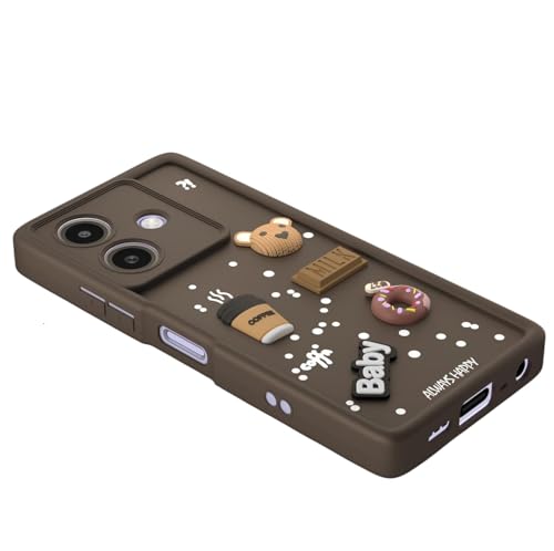 Image of Bintage Ball Bear| Donut| Milk Cake| Baby| Coffee Rubber Case Full Body & Camera Protection Back Cover Compatible for Oppo A5 Pro 5G - Brown