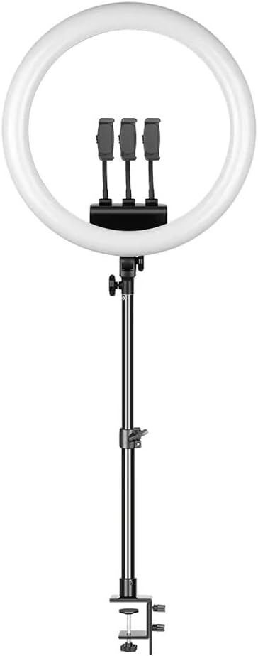 18-inch -Thin Light LED self Shooting Video lamp with Tripod Phone Clip, Suitable for Live Photography Studios