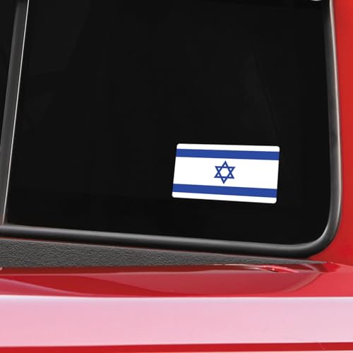 Image of World Country Flag Decal Stickers - Two Pack - for Cars Windows Bumpers Laptops Tablets Tumblers Cups Walls (Israel)