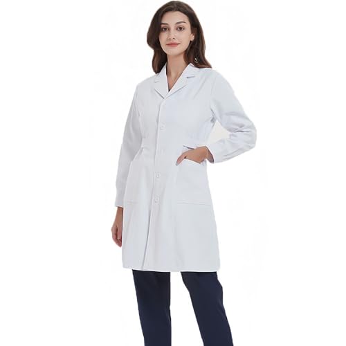 Womens laboratory workwear laboratory coat professional workwear white long sleeved style (XXL)