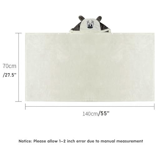 ROMASA Baby Hooded Bath Towel Ultra Soft and Absorbent Toddlers Bathrobe Newborn Blanket Shower Gifts (White Mouse) - Image 3
