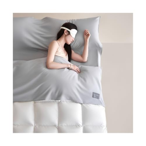 GBHMJU Saco de Dormir Forro Sábana de Viaje de algodón Saco de Dormir for Adultos Sábanas de Camping for mochileros Hoteles Hostales Sábanas Dobles Individuales livianas(Gray,190x210cm-74x82)