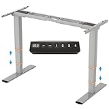 Flexispot EC5 Höhenverstellbarer Schreibtisch Elektrisch höhenverstellbares Tischgestell, 3-Fach-Teleskop, passt für alle gängigen Tischplatten. Mit Memory-Steuerung und Softstart/-Stop (Graphitgrau)