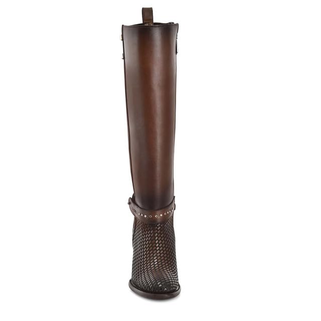 Cuadra Women's Tall Boot in Genuine Leather Brown 4V03RS3