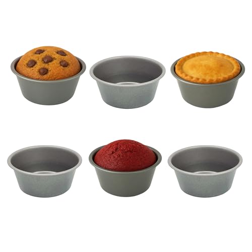 Samuel Groves 6X Muffin Mince Pie Cupcake Cups, Individual, Superior Double Coated Non Stick, Suitible for Air Fyers Made in England