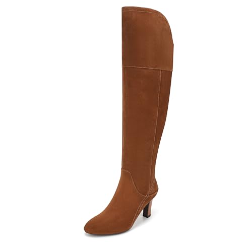 Naturalizer Women's Yuko Over-the-Knee Boot Dark Chestnut Brown Suede 7.5 M