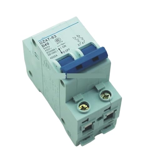 Disjoncteur MCB 2P 40A courbe D pour moteur électrique et pompe à chaleur