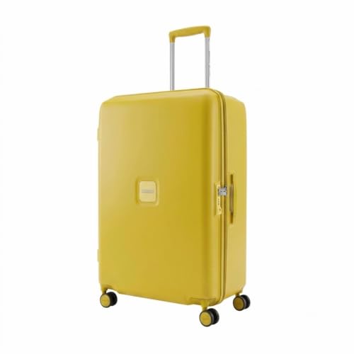 Image of American Tourister Zenrix | Check-in Trolley Bag (67 cm) | 360 8 Wheel Travel Luggage | Hard Case Polycarbonate Suitcase | Recessed TSA Lock | Yellow & Pale Yellow