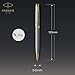 Parker Sonnet Ballpoint Pen Chiselled Silver with Gold Trim Medium Point Black Ink (1931492)