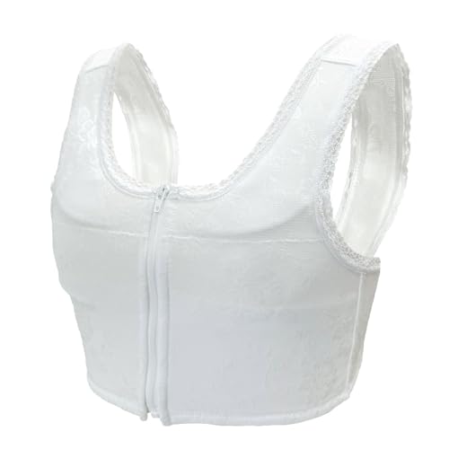 [Fuuka] 和装ブラジャー 和装ブラ 補整 綿100％ フロントファスナー 補正パット付 着物 大きいサイズ 下着 肌着 白 S/M/L/LL/3L サイズ (LLサイズ)のサムネイル