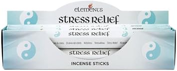 Pacific Giftware Stress Relief Fragrance Elements Incense Sticks Display/Bulk Box Set - 6 Packs of 20 Sticks - 120 Total