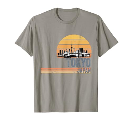 Tokyo Souvenir Japón Retro Vintage Skyline Hombres Mujeres Niño Camiseta
