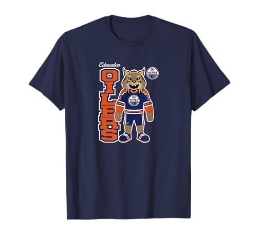 Edmonton Oilers Hunter The Lynx NHL Officially Licensed T-Shirt