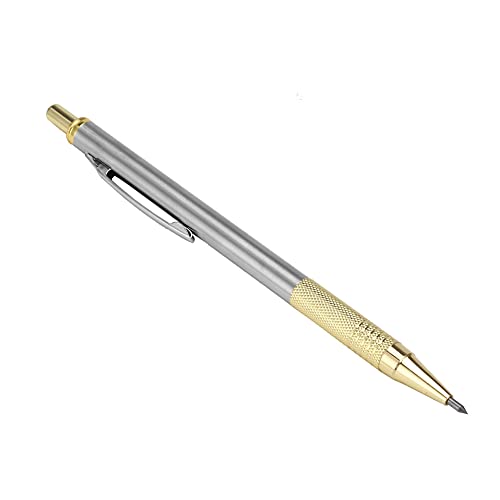Dioche Tipped Tungsten Steel Glass Cutting & Engraving Pen - Silver, Gold