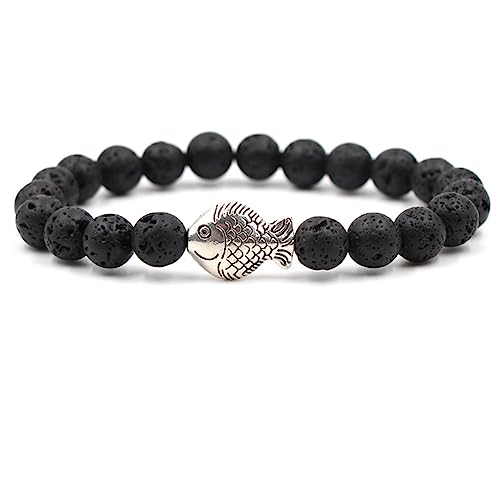 Bracelet en pierre naturelle fait main, perles véritables de 8 mm