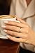 APRIYA FASHION JEWELLERY Wedding Bands Ring for Women Men Rose Silver Gold Polished Slim Engagement Promise hammered design Rings Comfort Fit (Size 6.5)