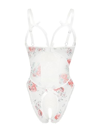 Image of Avidlove Women One Piece Lingerie Sexy Lace Babydoll Mini Bodysuit