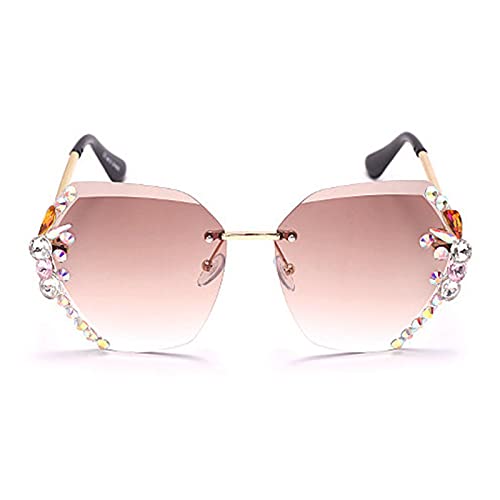 willochra Square Crystal Sunglasses Women Shades Rimless Rhinestone Sun Glasses Female diamonds Party Eyewear
