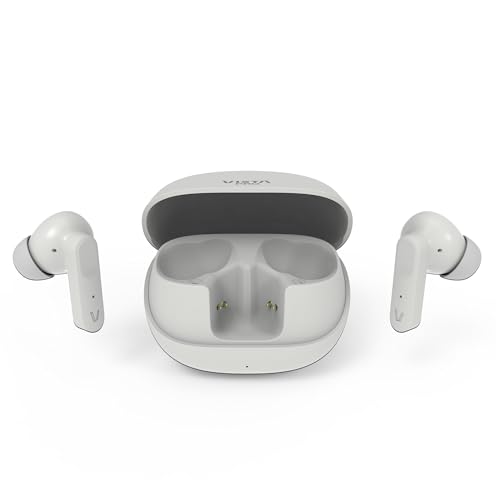 Vieta Pro - Auriculares True Wireless con Cancelación Activa de Ruido -25dB, Bluetooth 6.0, Dual Pairing, 4 x Mic ENC, Autonomía 25h, App Joy 2 Blanco