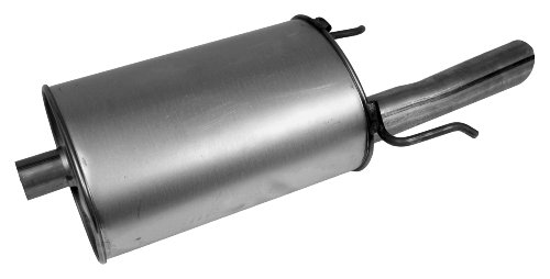 Image of Walker Quiet-Flow SS 21434 Direct Fit Exhaust Muffler 1.875 inch Inlet (ID) 2.5 inch Outlet (OD) for Jeep Liberty