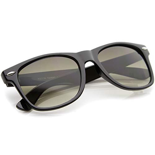 zeroUV Classic Wide Temples Neutral-Hued Square Lens Horn Rimmed Sunglasses 54mm4