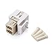 Cable Matters 5-Pack LC UPC Duplex Fiber Optic Keystone Coupler Jack, OM1/OM2/OM3/OM4 Multimode, OS2 Single Mode Support