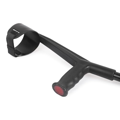 Image of Ws-101 Black Color Elbow Crutch For Walking /Patients /Fractured Leg /Injured People With Adjustable Height For Men And Women Black
