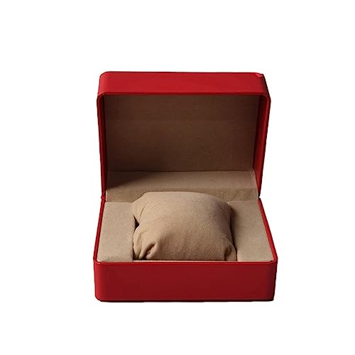 Caja de Embalaje de Reloj Tipo Clamshell, Caja de Almacenamiento de Regalo de joyería, Caja de Reloj de PU